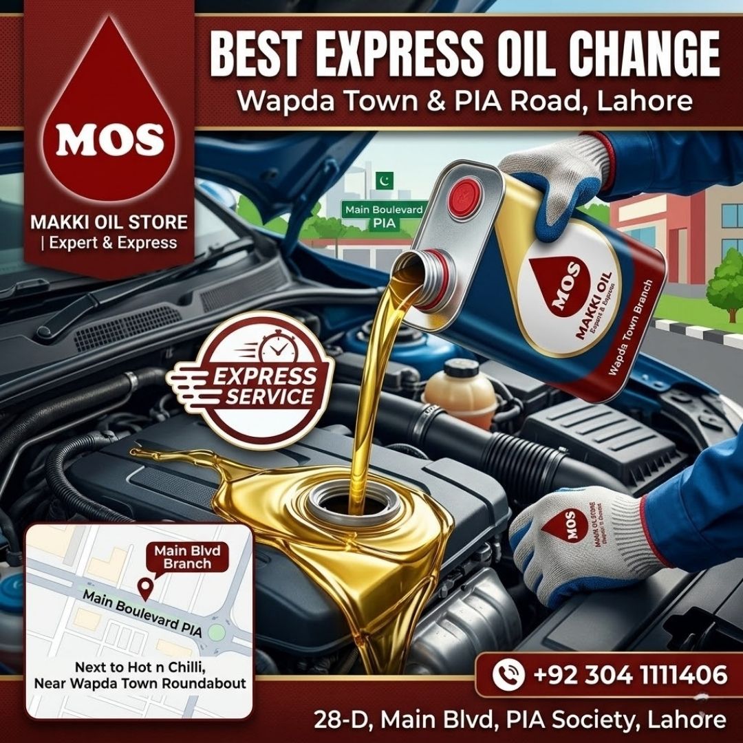 Oil Change Services Main Bouleward PIA, Near Wapda Town Roundabout, Lahore